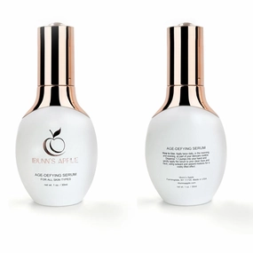 Idunn's Apple Age-Defying Serum, 1st Ever AKG Anti-Aging Facial Skincare, Vitamin C, Hyaluronic Acid, Alpha ketoglutarate, Antioxidants, Boost Collagen, Reduce Wrinkles, Hydrate Skin, Premium 1oz 2/pk