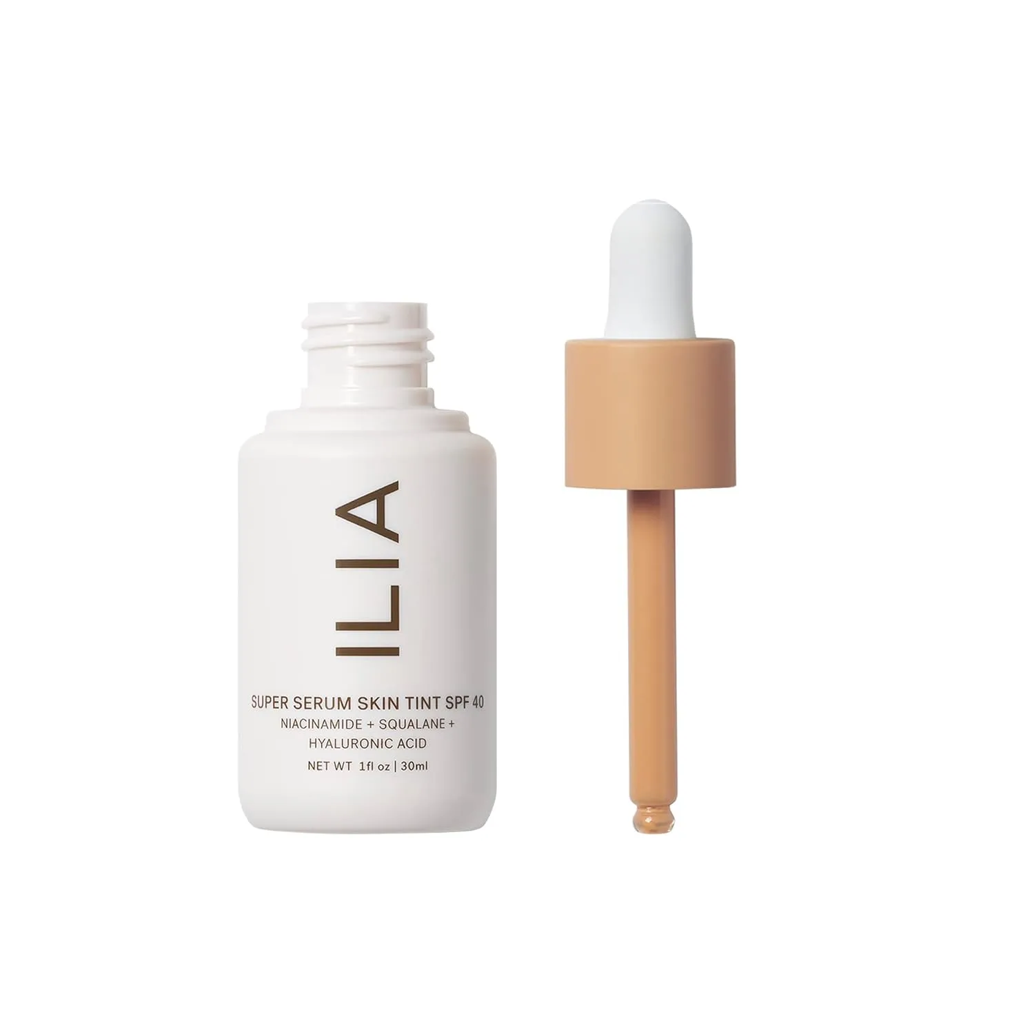 ILIA - Super Serum Skin Tint SPF 40 | Non-Comedogenic, Vegan, Lightweight to Help Against Blue Light,   Pollution while Hydrating, Smoothing,   Refining (Kai ST6.5, 1 fl oz | 30 ml)
