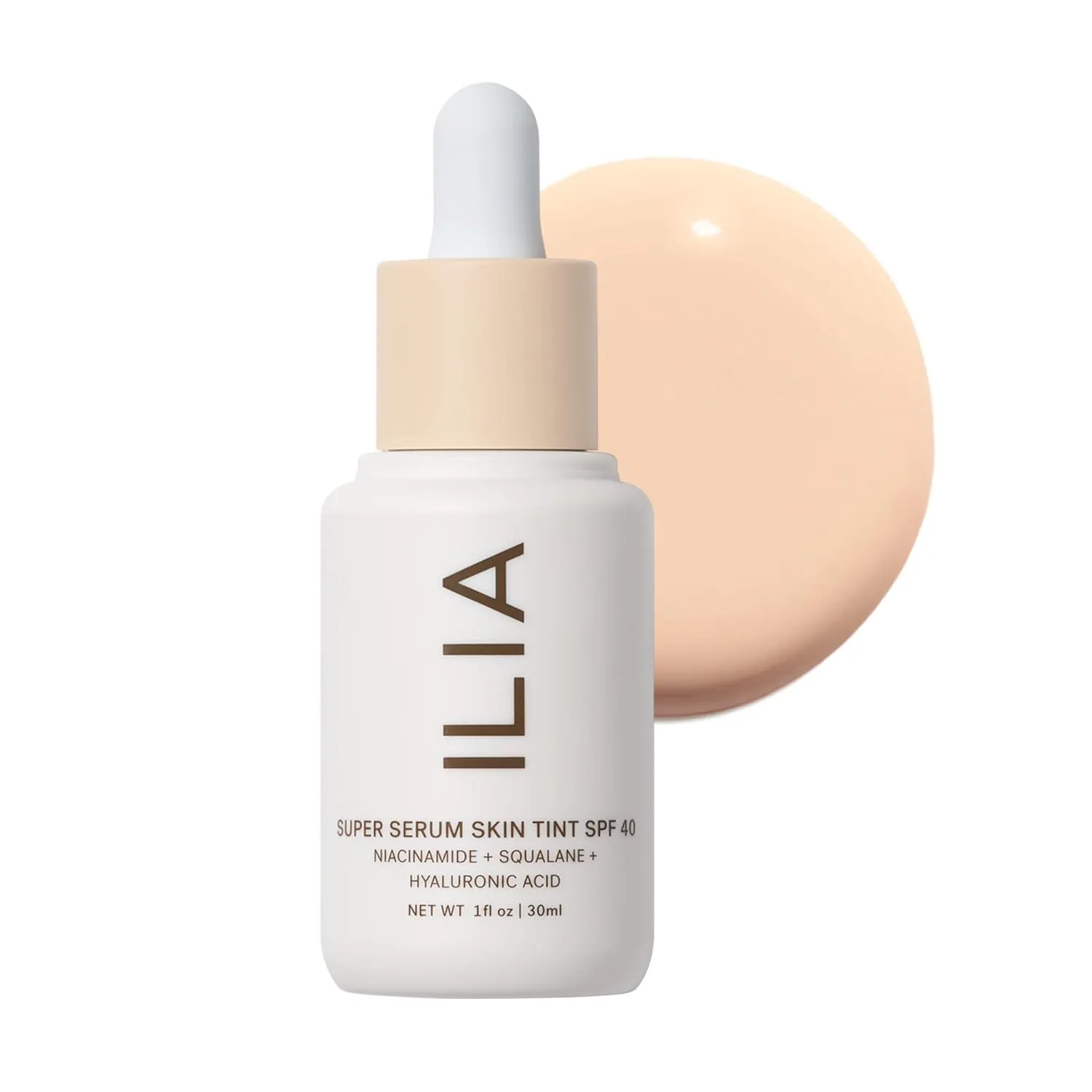 ILIA - Super Serum Skin Tint SPF 40 | Non-Comedogenic, Vegan, LIghtweight to Help Against Blue Light,   Pollution while Hydrating, Smoothing,   Refining (Rendezvous ST1, 1 fl oz | 30 ml)