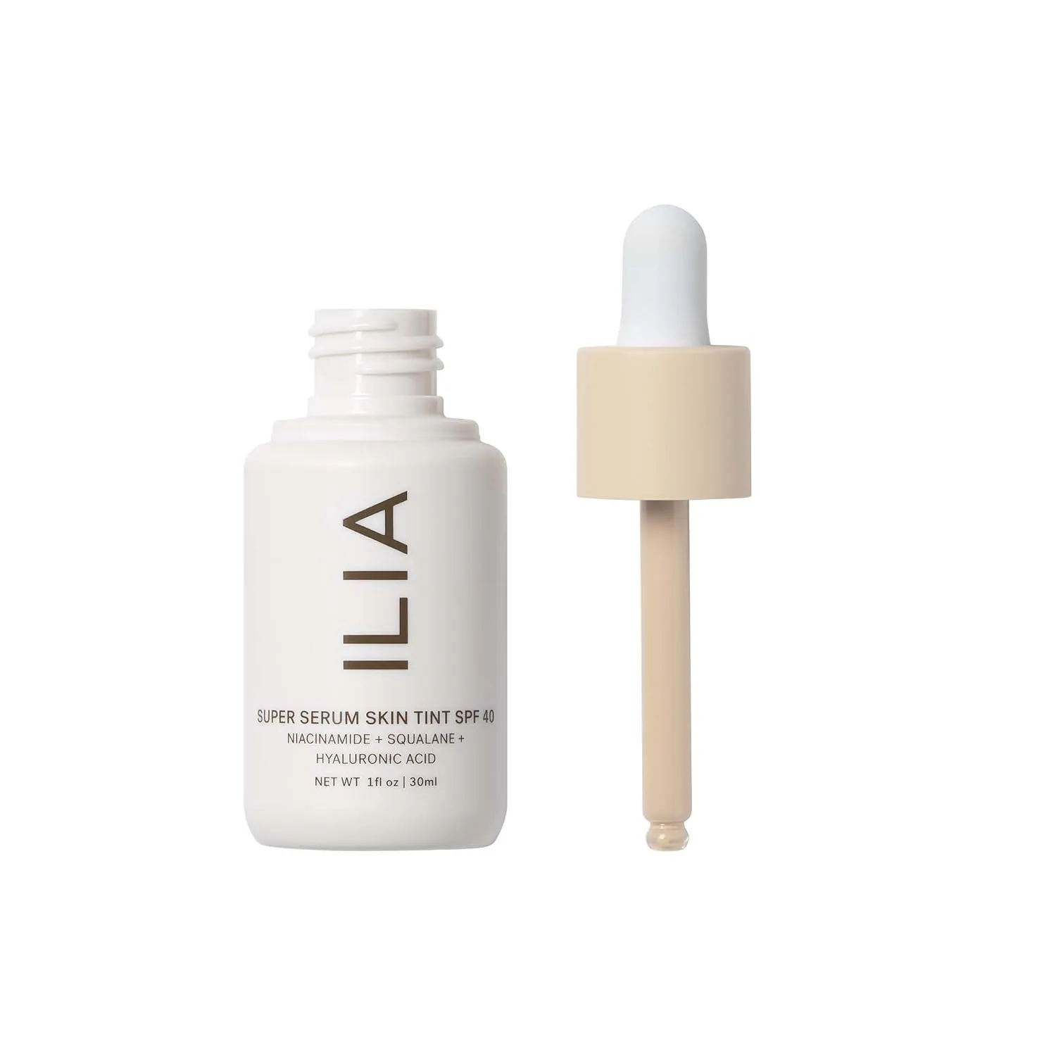 ILIA - Super Serum Skin Tint SPF 40 | Non-Comedogenic, Vegan, LIghtweight to Help Against Blue Light,   Pollution while Hydrating, Smoothing,   Refining (Rendezvous ST1, 1 fl oz | 30 ml)