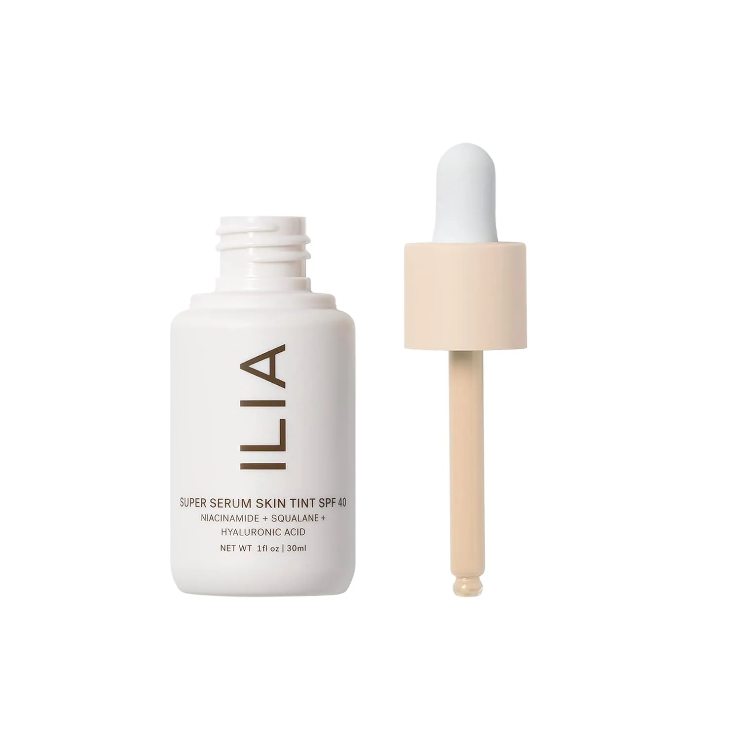ILIA - Super Serum Skin Tint SPF 40 | Non-Comedogenic, Vegan, Lightweight to Help Against Blue Light,   Pollution while Hydrating, Smoothing,   Refining (Skye ST.5, 1 fl oz | 30 ml)