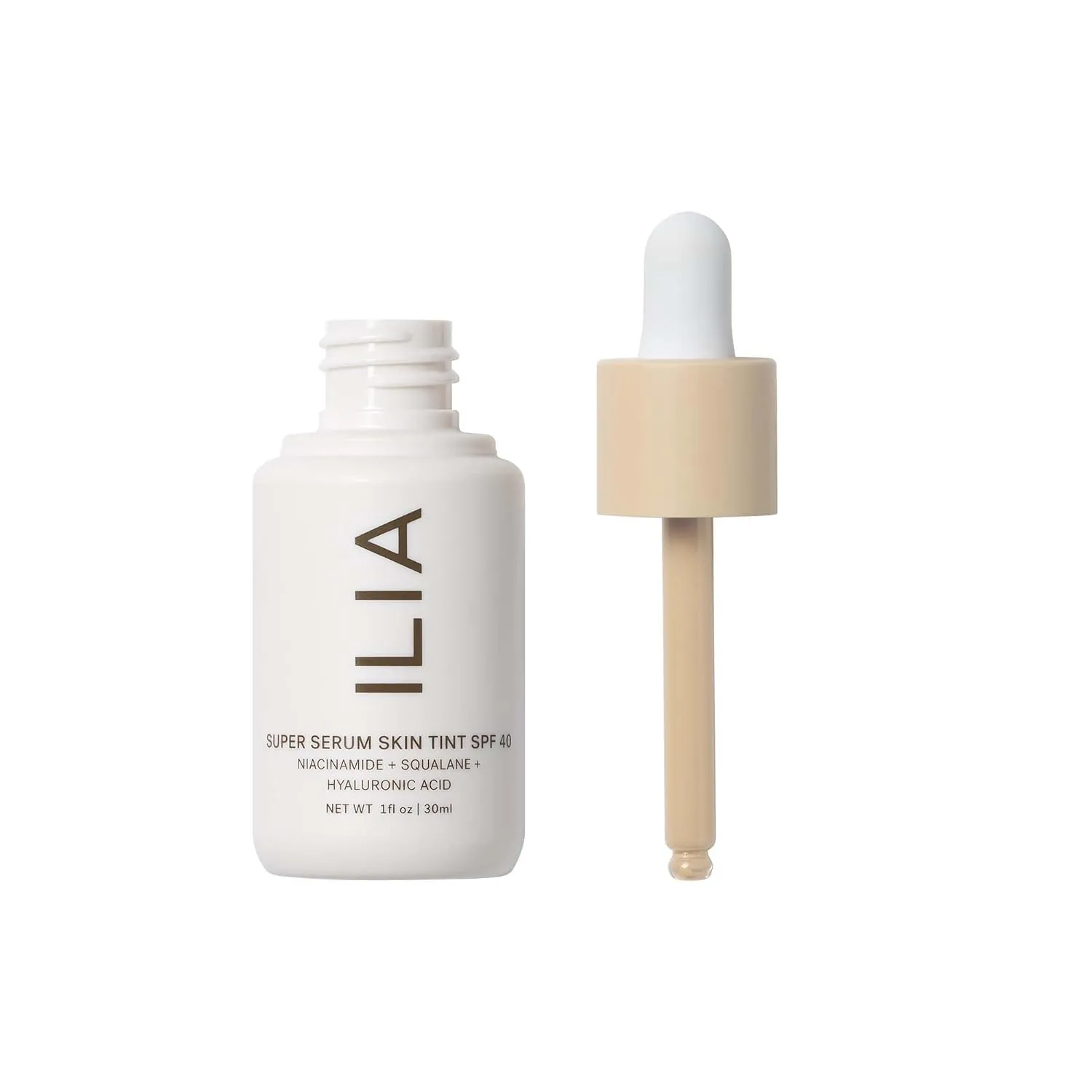 ILIA - Super Serum Skin Tint SPF 40 | Non-Comedogenic, Vegan, Lightweight to Help Against Blue Light,   Pollution while Hydrating, Smoothing,   Refining (Tulum ST2, 1 fl oz | 30 ml)