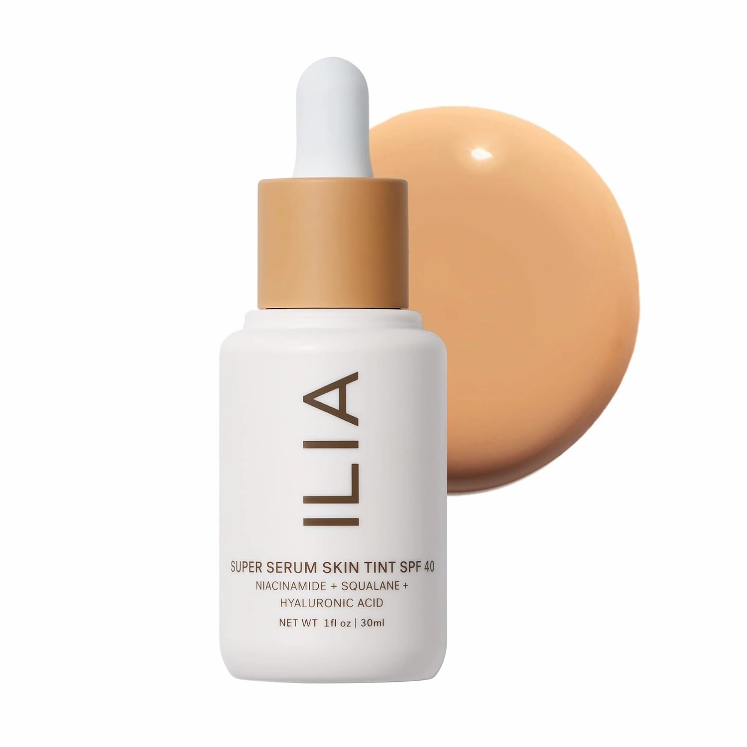 ILIA - Super Serum Skin Tint SPF 40 | Non-Comedogenic, Vegan, Lightweight to Help Against Blue Light,   Pollution while Hydrating, Smoothing,   Refining (Baikal ST9.5, 1 fl oz | 30 ml)