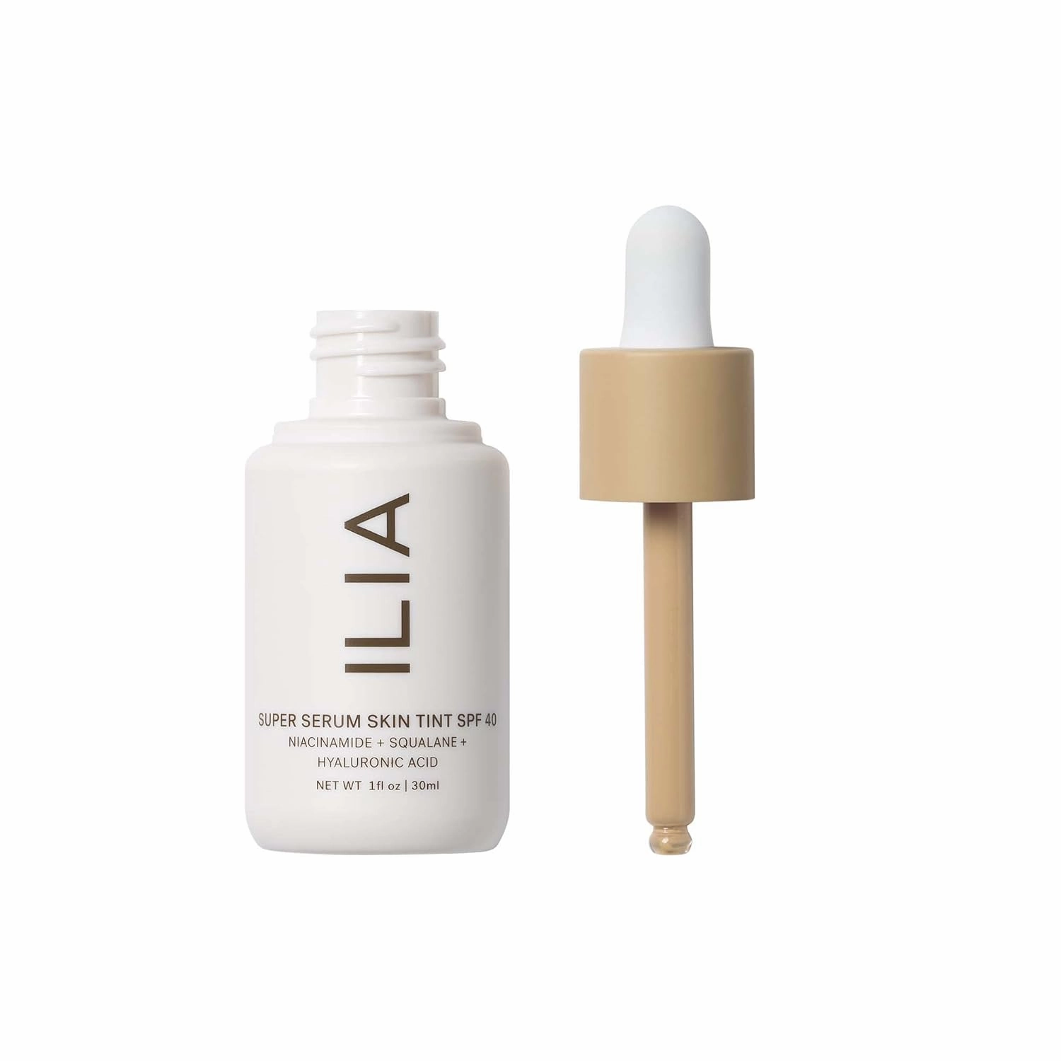 ILIA - Super Serum Skin Tint SPF 40 | Non-Comedogenic, Vegan, Lightweight to Help Against Blue Light,   Pollution while Hydrating, Smoothing,   Refining (Formosa ST4, 1 fl oz | 30 ml)