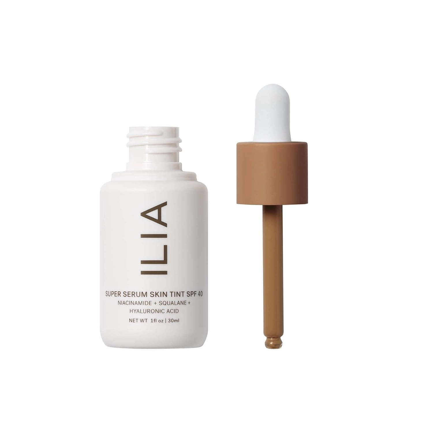 ILIA - Super Serum Skin Tint SPF 40 | Non-Comedogenic, Vegan, LIghtweight to Help Against Blue Light,   Pollution while Hydrating, Smoothing,   Refining (Kamari ST13, 1 fl oz | 30 ml)