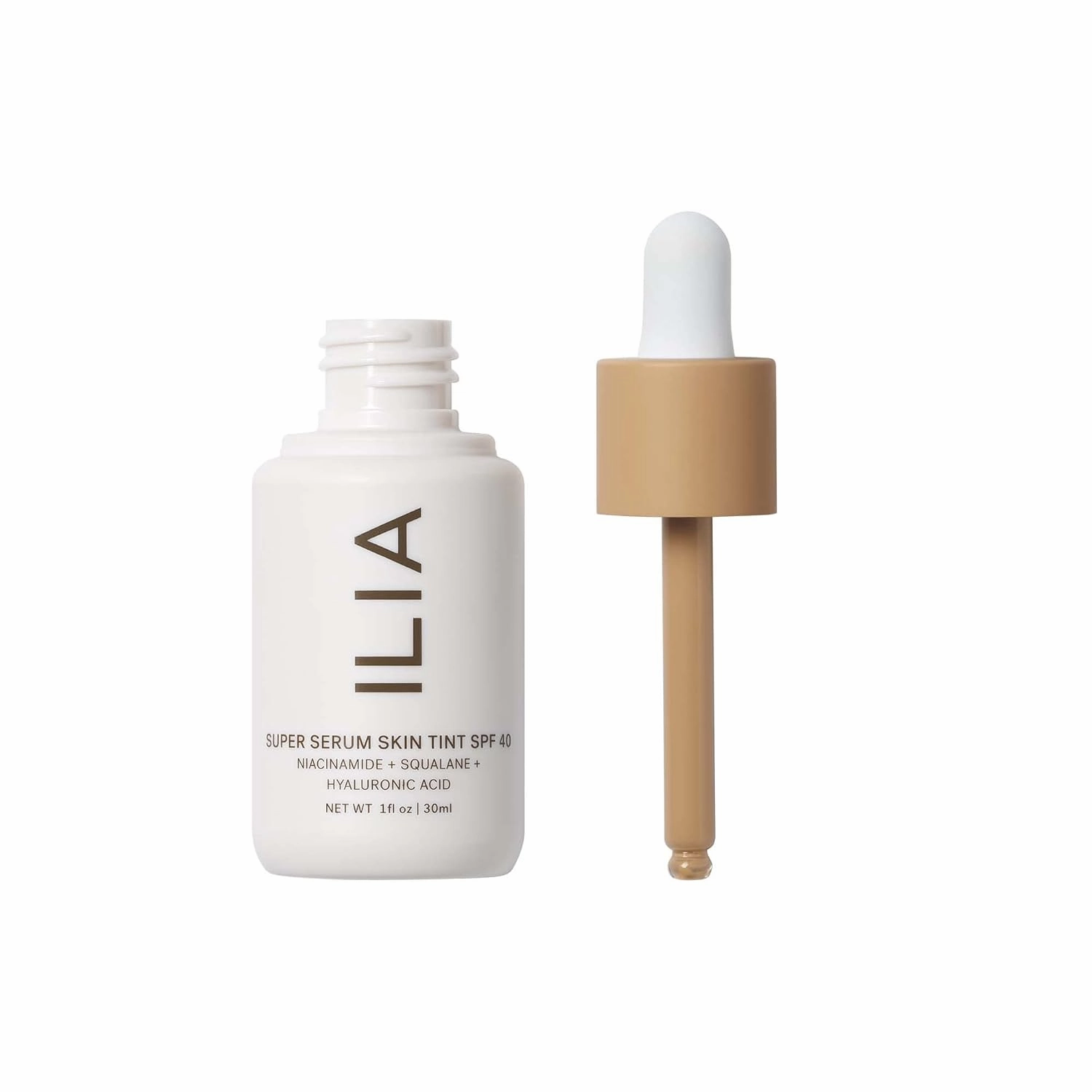 ILIA - Super Serum Skin Tint SPF 40 | Non-Comedogenic, Vegan, Lightweight to Help Against Blue Light,   Pollution while Hydrating, Smoothing,   Refining (Paloma ST9, 1 fl oz | 30 ml)