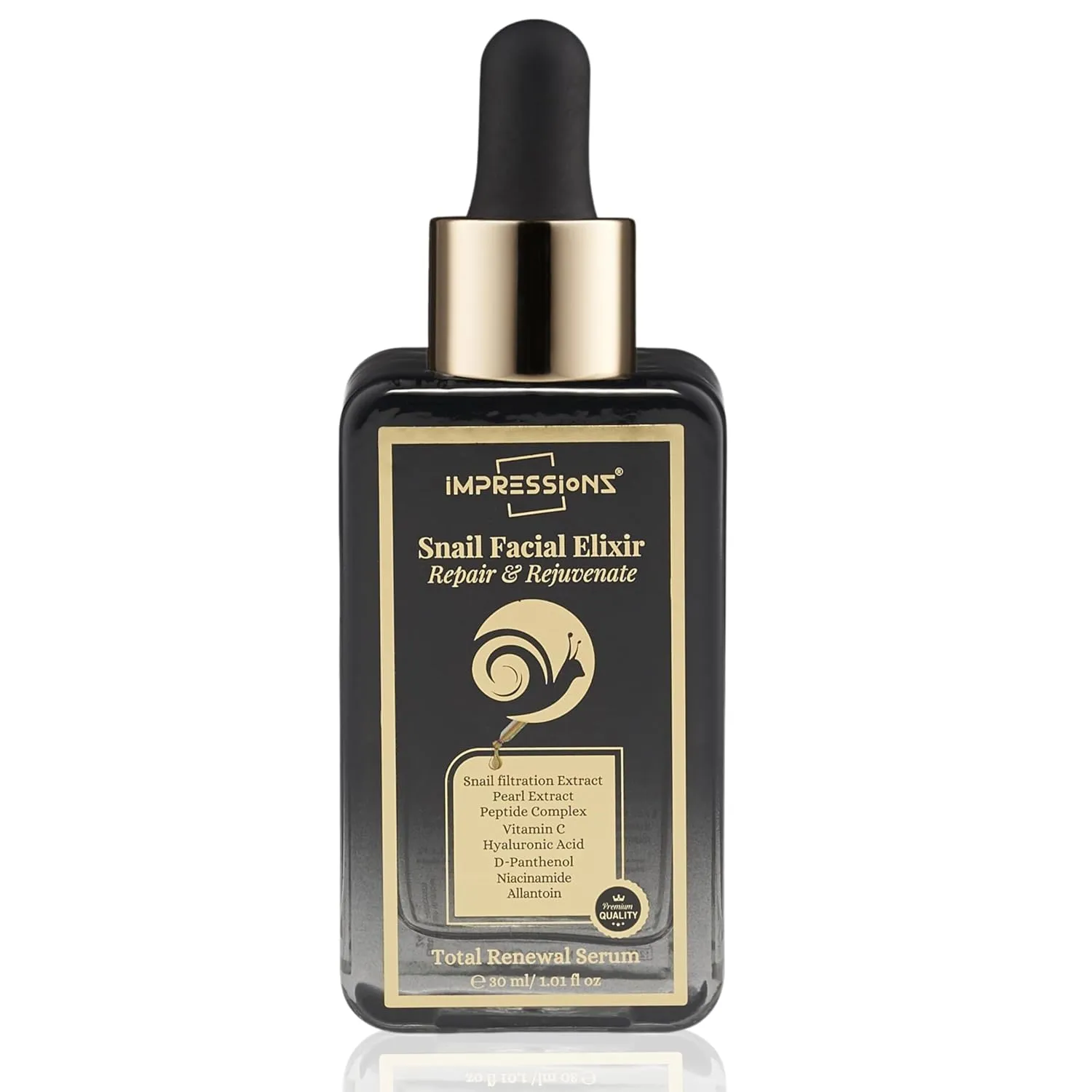 ImpressionZ Snail Mucin Serum 30ml – Snail Secretion Filtrate Essence for Face – Hydrating & Anti-Aging Snail Serum for Wrinkles, Fine Lines & Radiant Skin, Lightweight Collagen Boosting Mucin Essence