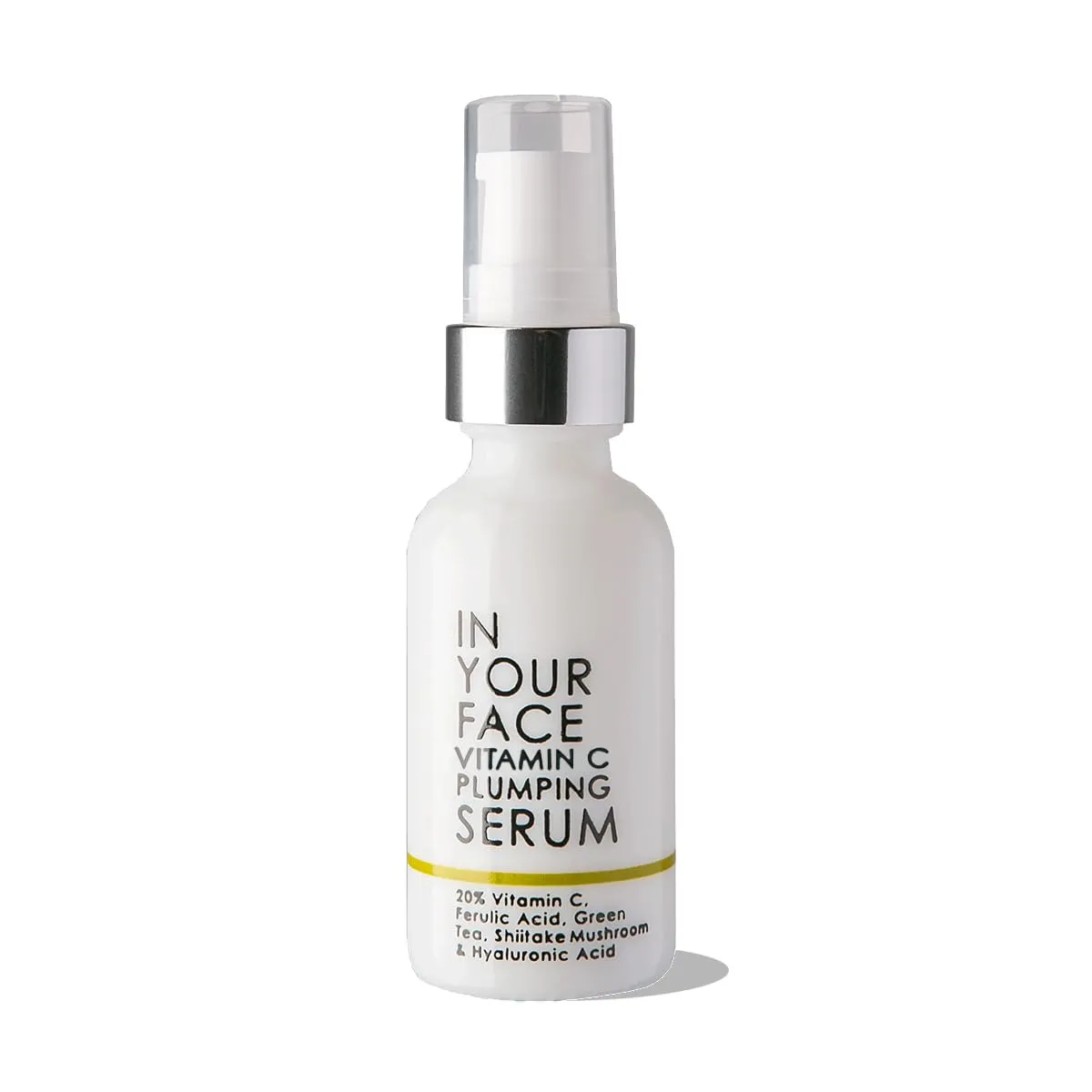 In Your Face Vitamin C Serum – Hydrating & Brightening Vitamin C Face Serum with Hyaluronic Acid, Shiitake Mushroom, Jojoba Oil & MSM – Anti Aging Skin Care for Dark Spots, Wrinkles & Fine Lines – 1oz