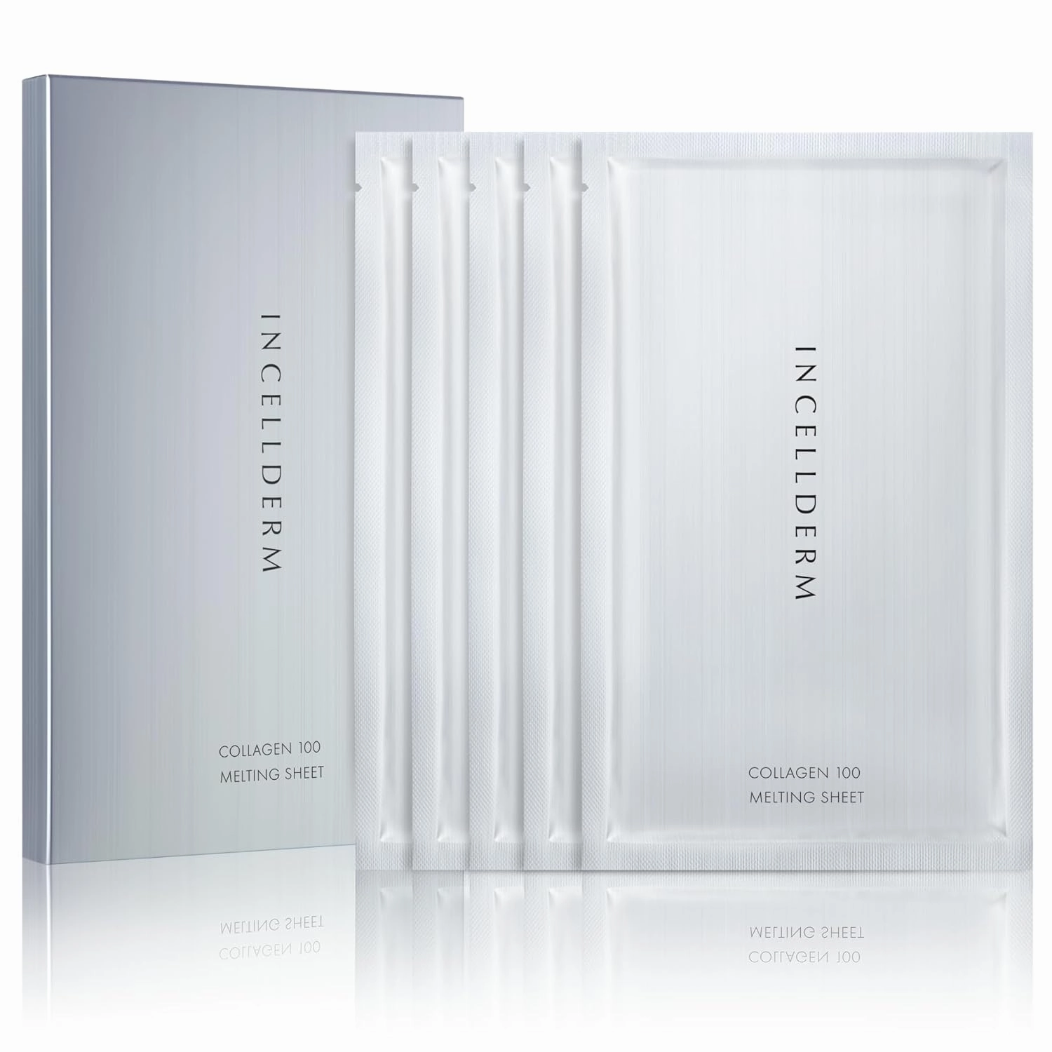 Incellderm Collagen 100 Melting Sheet Mask | Collagen-Infused Formula | Ultra-Fine Fiber Technology for Optimized Absorption and Hydration | Supports Skin Smoothness and Elasticity