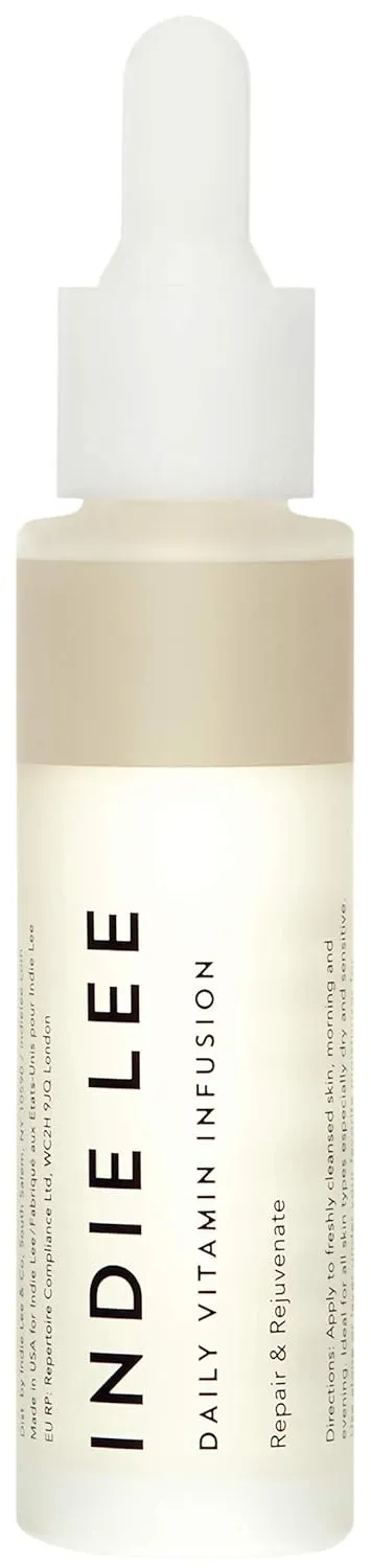Indie Lee Daily Vitamin Infusion - Balancing Face Oil with Antioxidants, Rosehip Seed Oil   Squalane for Face Hydration - For Sensitive, Dry, Uneven   All Skin Types (30ml)