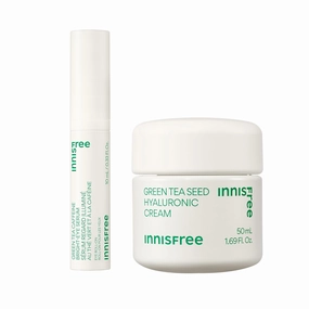 innisfree Green Tea Caffeine Bright-Eye Serum with Niacinamide, Cooling Korean Eye Roll On Serum, Hydrating Eye Cream