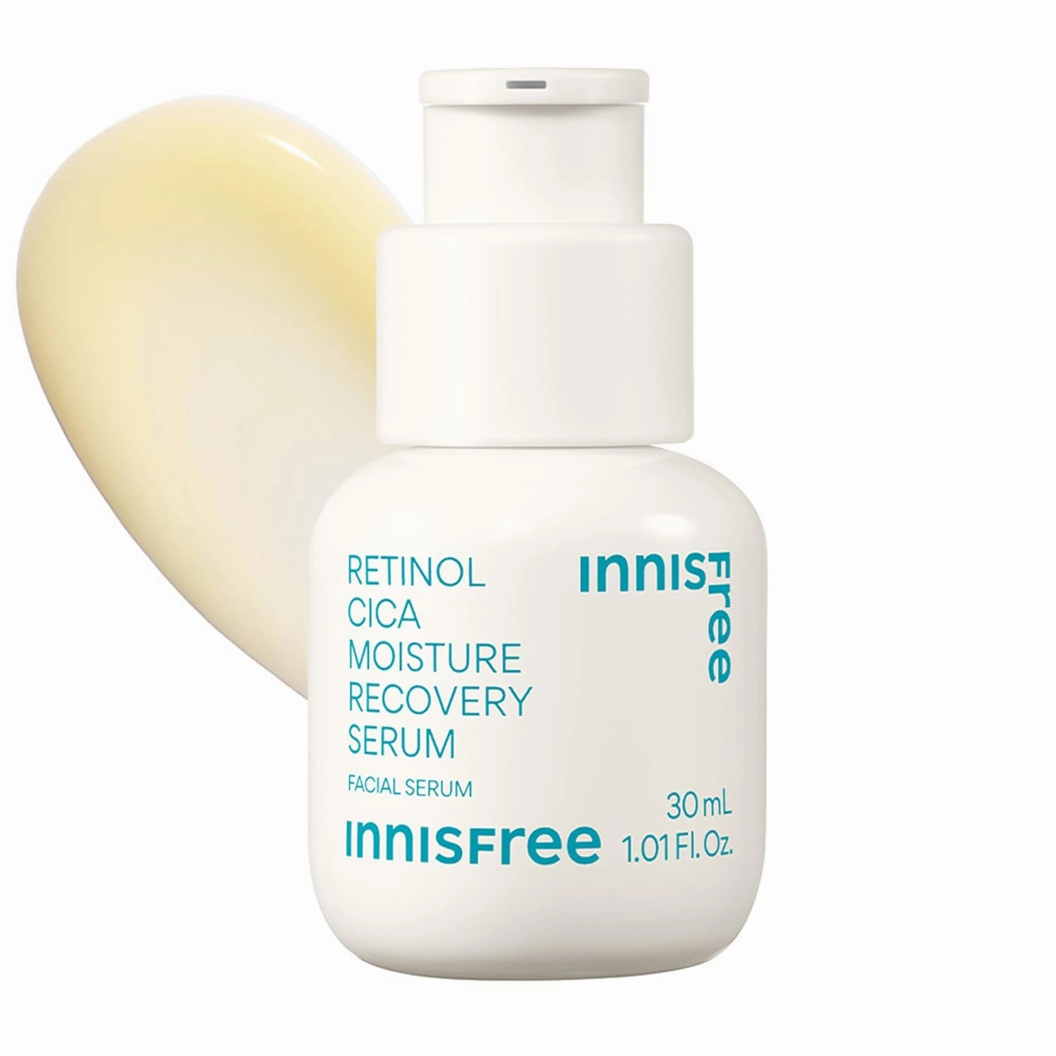 innisfree Retinol Cica Moisture Recovery Serum with Retinol, Salicylic Acid, and Cica, Gentle Korean Soothing Serum (Packaging May Vary)