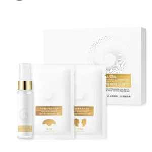 Instant Skin Essence Collagen Set, Collagen Essence Tightening Patch for Women,Spiral Peptide Collagen Filling Mask Face Serum (Size : 1Count (Pack of 1))
