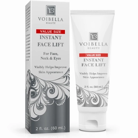 Instant Face Lift Cream 2 oz - Best Eye, Neck, Face Tightening, Lifting & Firming Serum To Smooth Appearance, Hide Loose Sagging Skin, Puffiness, Fine Lines & Wrinkles in Mins (Peptides & Stem Cells)