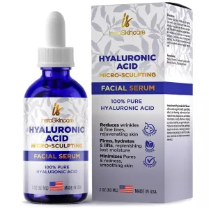 Instaskincare Hyaluronic Acid Anti-aging Serum for Face, Pure Medical Formula - 2 oz