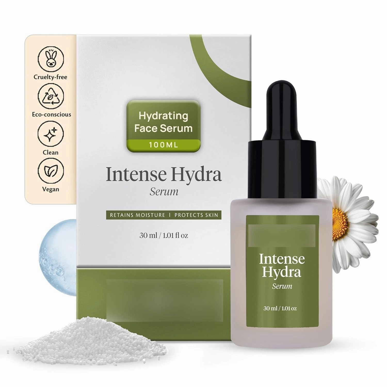Intense Hydra Face Se.rum for Glowing Skin | Dark Spot Correcting Glow Ser.um with Daisy Flower Extract for Skin Brightening & Hyperpigmentation Face Se.rum for Intense Hydration 30 ML