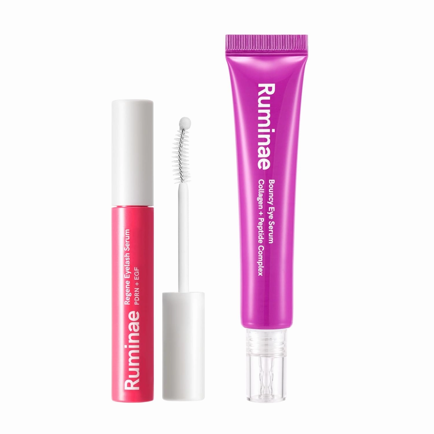 Intensive Care Bundle – Regene Eyelash Serum (PDRN, Peptides)   Bouncy Eye Serum (Vegan Collagen, Peptide 12) | Korean Skincare Set for Fuller Lashes, Puffiness & Fine Lines