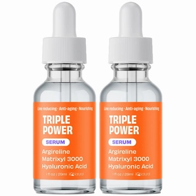 IQ Natural Martixyl 3000 Serum for Face, Argireline Peptides Anti Aging, Matrixyl Argireline Serum for Women Men, Hydrating – 1oz (2 PACK)