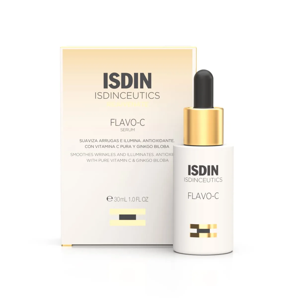 Isdinceutics Flavo-C Brightening and Antioxidant Vitamin C Serum for Face, 1.0 FL OZ