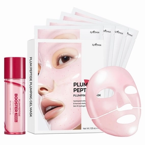 ISNTREE Plum Peptide Booster 2000s 50ml, 1.69 fl oz   Plum Peptide Plumping Gel Mask 30g*4ea