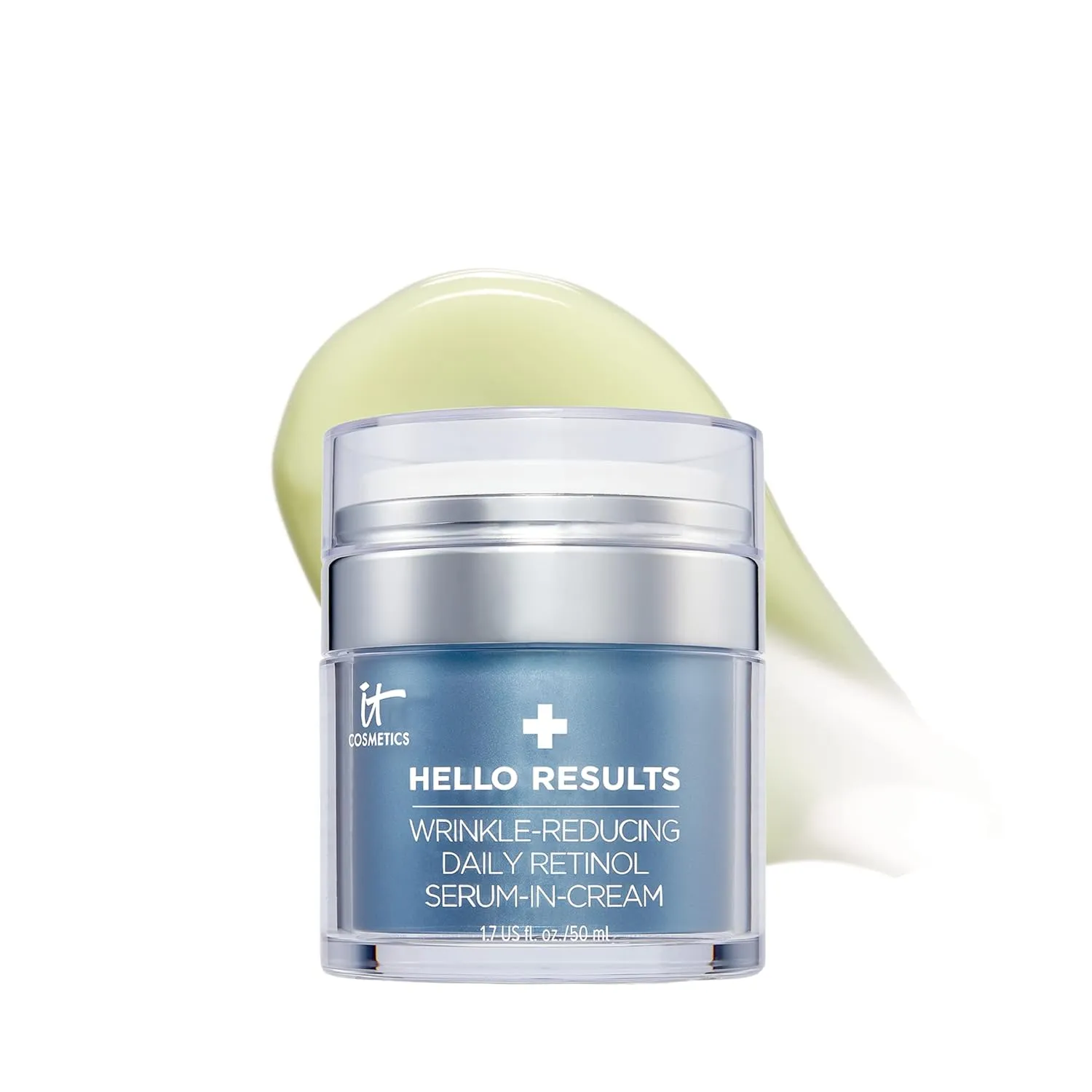 IT Cosmetics Hello Results Wrinkle-Reducing Daily Retinol Serum-in-Cream - Firming & Anti-Aging Retinol Face Cream with Niacinamide, Vitamin B5 & Vitamin E