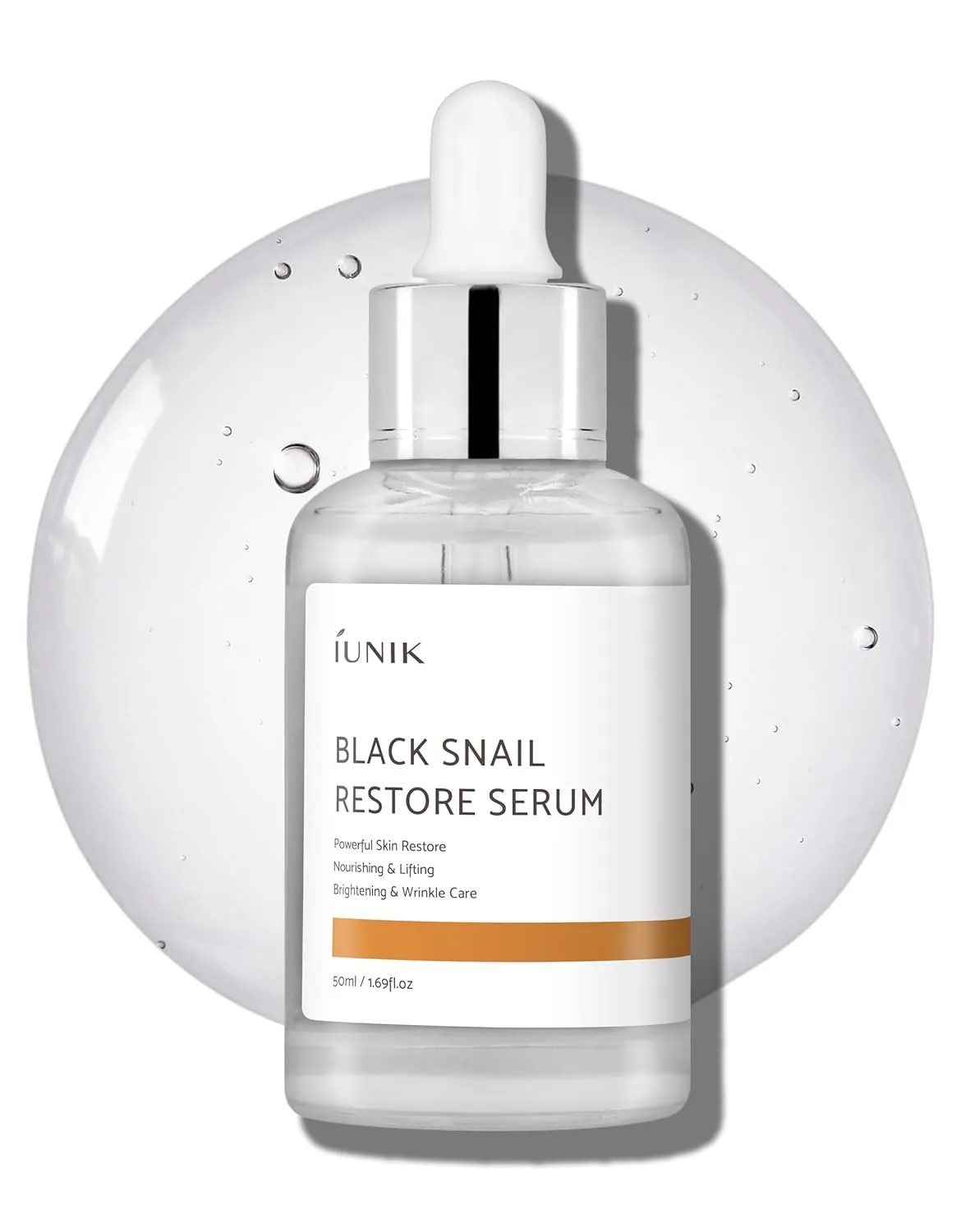 IUNIK Black Snail Serum 70% w/Centella Asiatica Essence | Hydration Dark Spots Fine Lines | Oily Sensitive Acne-Prone Skin Korean Skincare No Pore Clogging