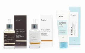 iUNIK Black Snail Restore Serum Repair Ampoule, 1.71 Fl Oz  98% Beta-Glucan Power Deep Moisture Serum - Intense Hydration   Beta Glucan Daily Moisture Cream 2.02 Fl Oz