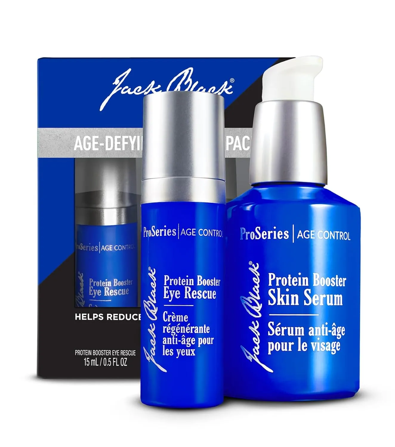 Jack Black Protein Booster Skin Serum, ProSeries Age Control - Anti Aging Serum for Men, Mens Face Serum, Face Serum for Men, Peptide and Antioxidant Serum for Face, Skin Care for Men, Mens Skincare