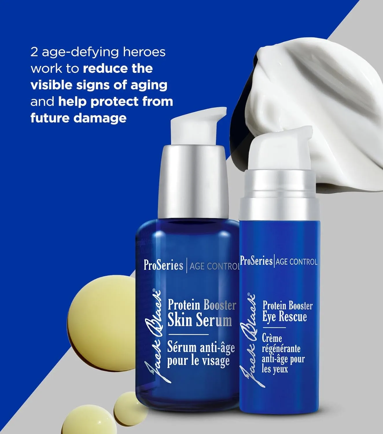 Jack Black Protein Booster Skin Serum, ProSeries Age Control - Anti Aging Serum for Men, Mens Face Serum, Face Serum for Men, Peptide and Antioxidant Serum for Face, Skin Care for Men, Mens Skincare