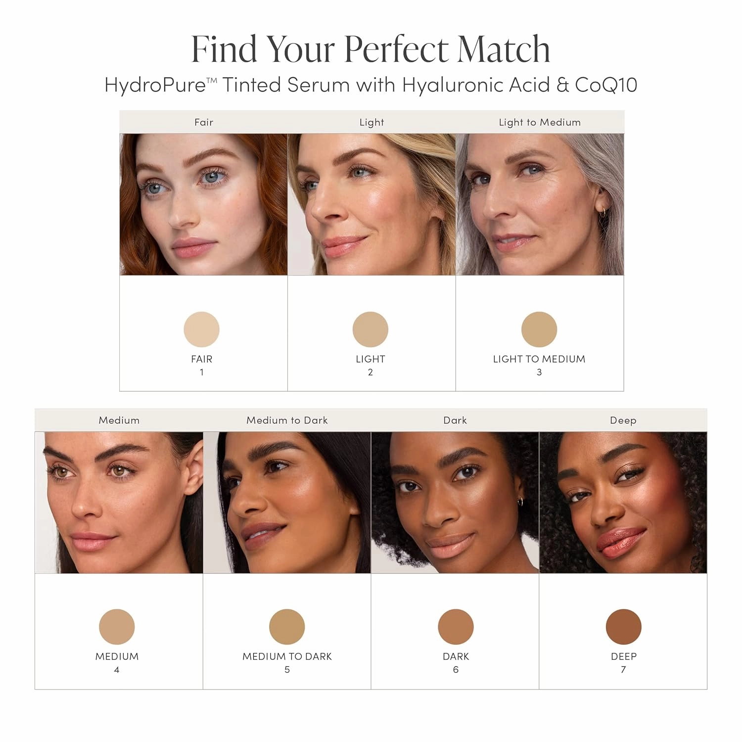 jane iredale HydroPure Tinted Serum, Hydrating, Sheer-Coverage Formula Helps Plump, Soothe, Blur Lines and Even Skin Tone with Hyaluronic Acid   CoQ10