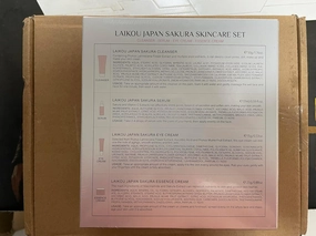 Japan Sakura Skin Care Set, Laikou Japan Sakura Skincare Set, Japanese Skin Care Set, Face Skincare Kit with Cleanser, Serum, Eye Cream, Face Cream, Skin Care Gift Set for Teen Girls, Women