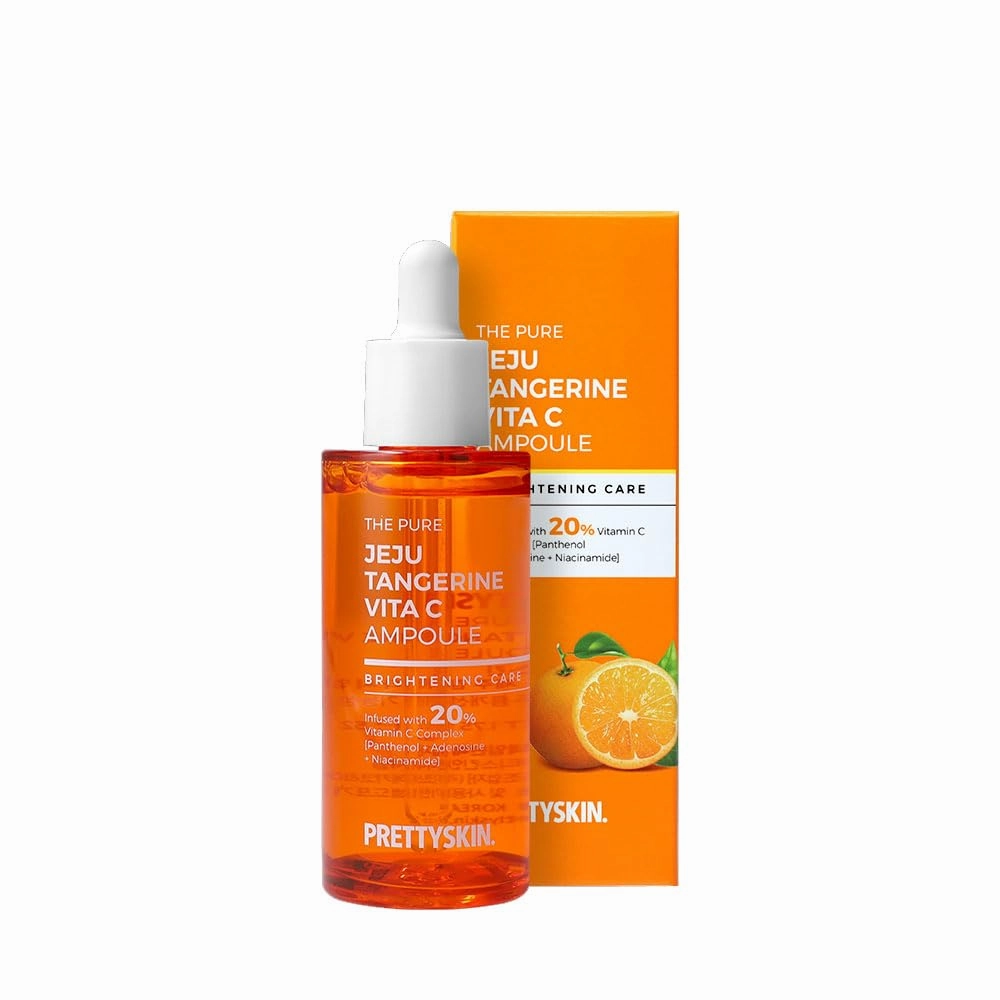 Jeju Tangerine Vitamin C Ampoule 1.75 fl oz. | 11 Vitamin Complex   Panthenol   Niacinamide   Adenosine | Hydrating & Soothing Korean Facial Serum for Sensitive Skin