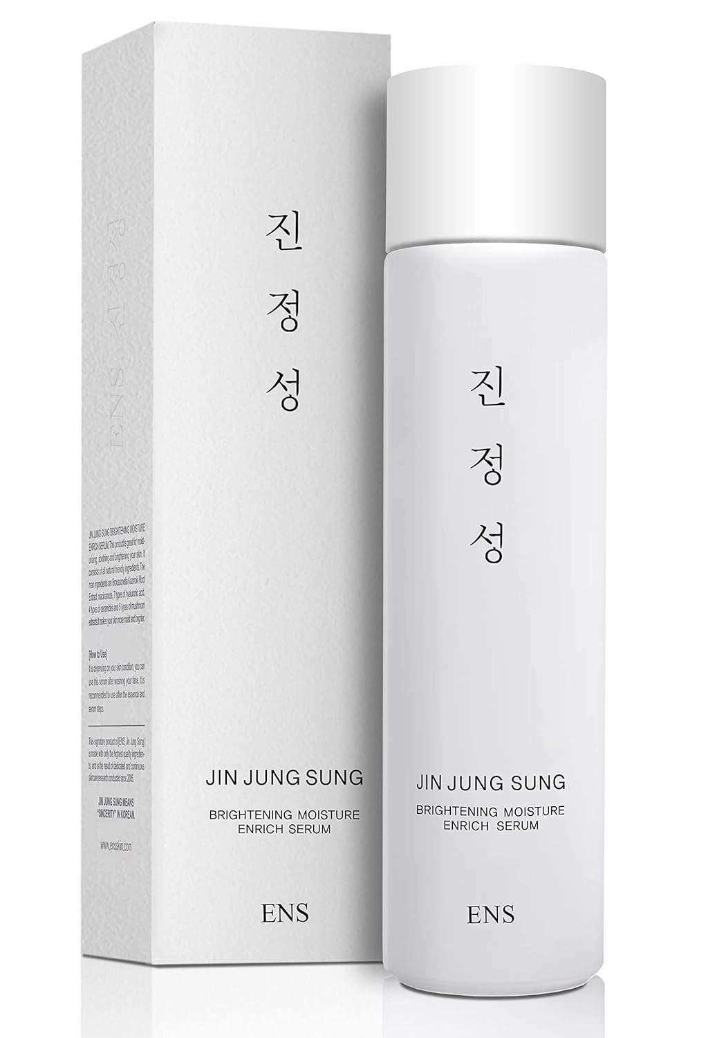 JIN JUNG SUNG Non-sticky Enrich Moisture Niacinamide Serum 5 Oz Even Skin Tone Minimizing Pores Plump Fine Lines 8-Hyaluronic Acids 5 Mushrooms 4 Ceramides Oily Sensitive No Chemicals Korean Skincare