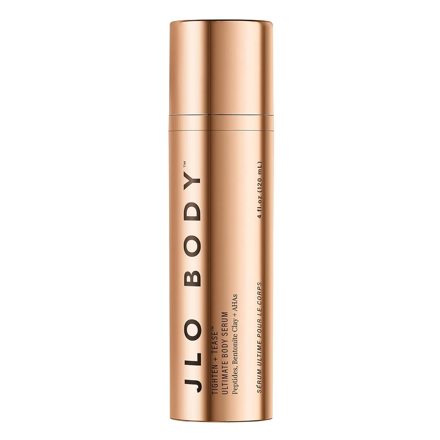 JLO BEAUTY Tighten   Tease Ultimate Body Serum, Enriched with Bentonite Clay, Peptides, AHAs, Heptapeptide-7, Body Moisturizer for Hydration, Body Health, Supports Even Skin Tone & Texture, 4.06 Oz