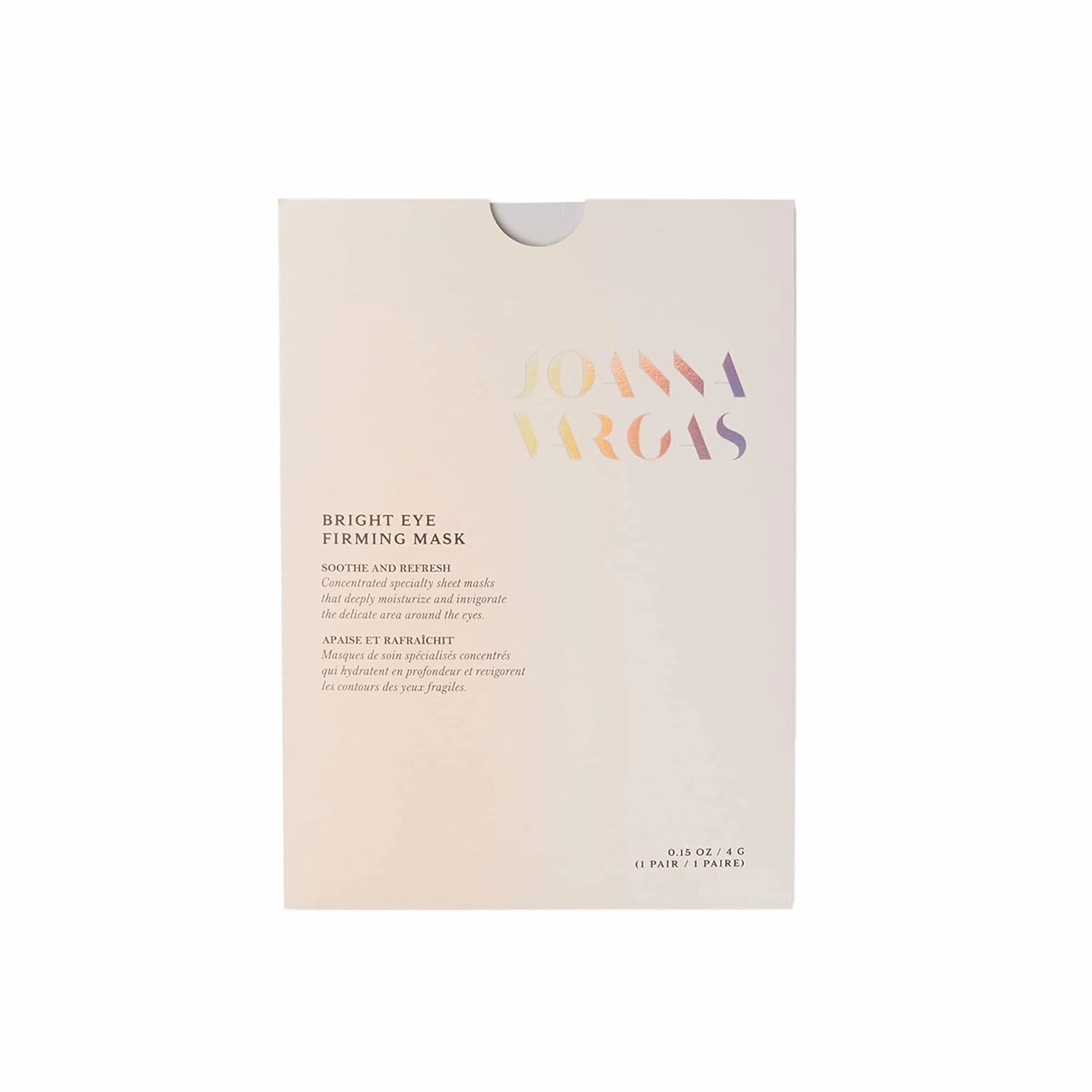 Joanna Vargas Eye Gel Mask - Firming Under Eye Patches Hyaluronic Acid & Chamomile - Depuffing Eye Patches for Dark Circles & Eye Bags - Under Eye Mask Gel Eye Patches for Youthful Skin - Single Sheet