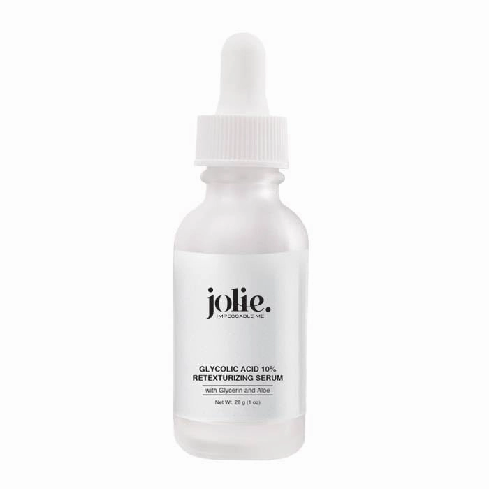 Jolie Glycolic Acid 10% Retexturizing Serum - Anti-Aging Skincare - Refines Skin Texture - Prevents Dehydration - Reduces Wrinkles - Vegan- Gluten Free Net Wt. 28 g / 1 oz.