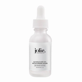 Jolie Glycolic Acid 10% Retexturizing Serum - Anti-Aging Skincare - Refines Skin Texture - Prevents Dehydration - Reduces Wrinkles - Vegan- Gluten Free Net Wt. 28 g / 1 oz.