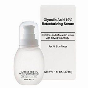 Jolie Glycolic Acid 10% Retexturizing Serum W/Alpha Hydroxy Acids & Aloe 1 oz.
