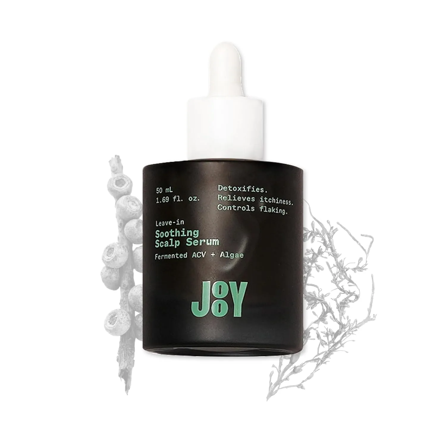 JooY Soothing Scalp Serum – Leave-In serum with Fermented Superfoods – Detoxifies, Hydrates & Soothes Itchy, Stressed Scalps – With Niacinamide, Tea Tree Oil & Witch Hazel – 1.69 fl oz