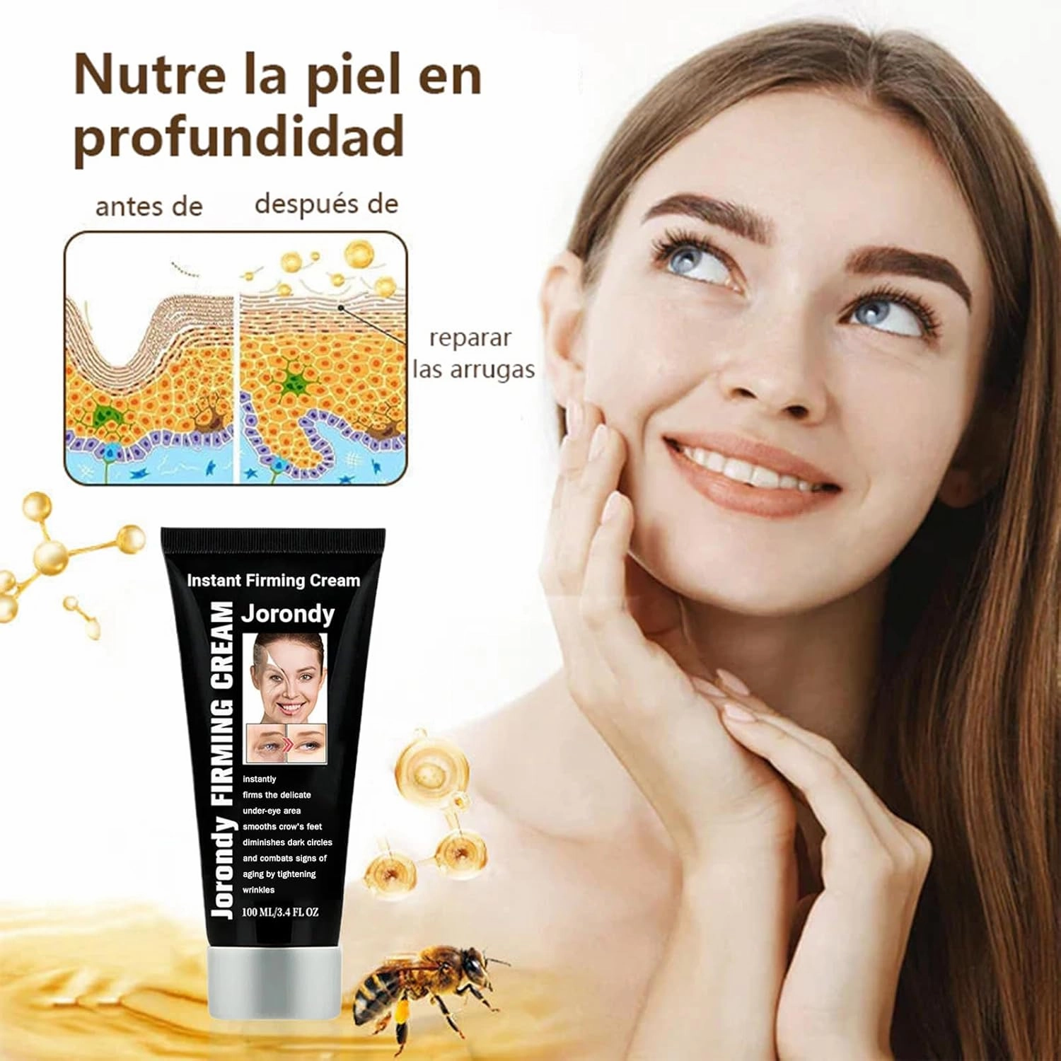 Jorondy Firming Cream, 2025 New Advanced Firming & Wrinkle-Reducing cream, Anti Wrinkle Skin Cream, Smoothes Wrinkles and Fine Lines,Moisturizating Skin,Natural Serum Suitable for All Skin Types (1PC)