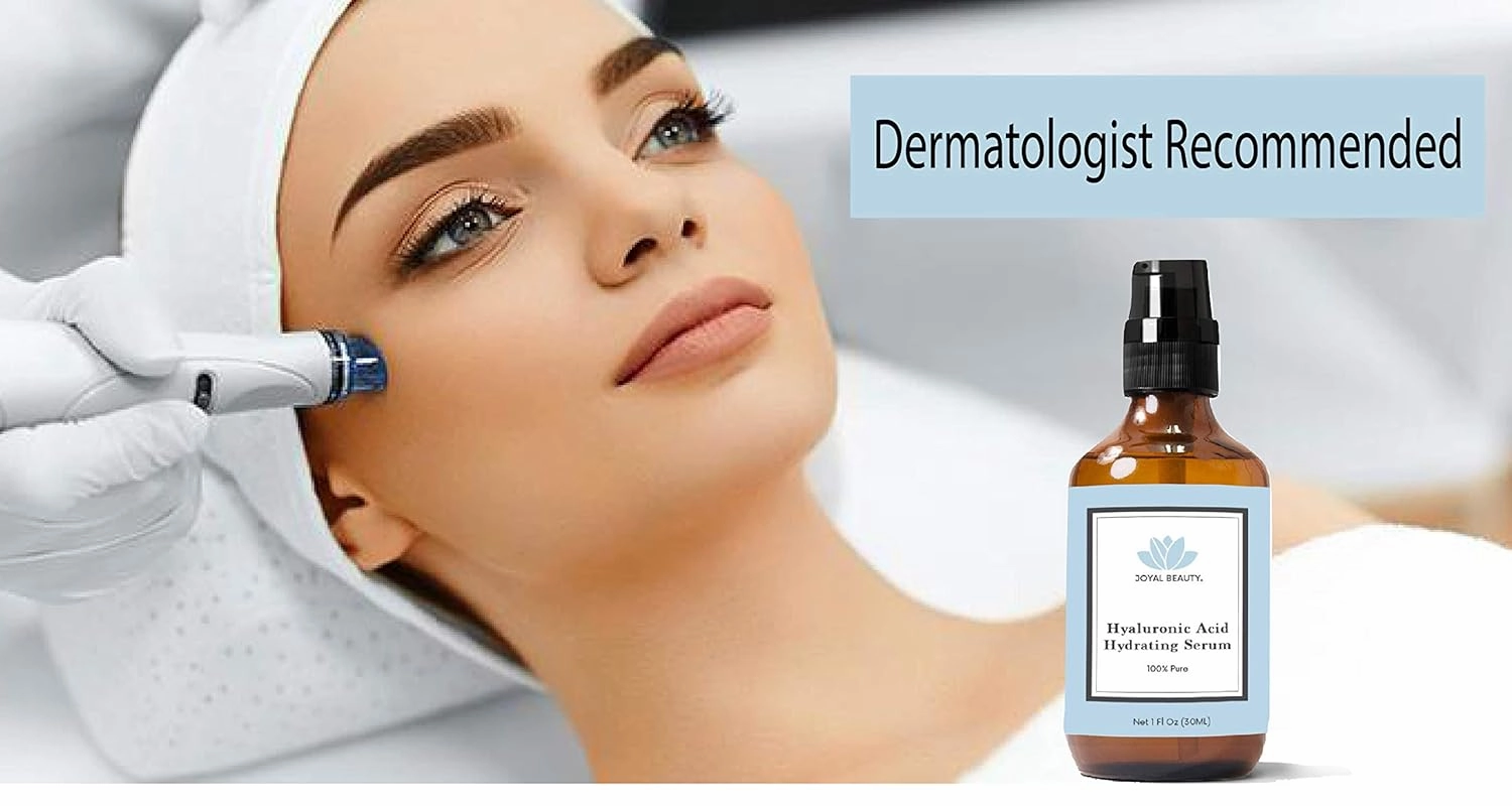 JOYAL BEAUTY Hyaluronic Acid Serum for Face Skin Eyes Lips. 100% Pure Anti-aging Hydrating Skin Serum. 4% Highest Concentration On The Market. Super Low Molecular Weight for Deep Penetration.