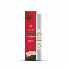 Juicy Chemistry Lip Serum, For Pigmented & Chapped Lips - Natural Lip Conditioning Serum With Glycerine | Finger Lime & Licorice 2 ml Transpareant