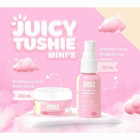 Juicy Tushie Minis Combo Set (Intimate Brightening Serum 25ml & Butt Mask Scrub 200ml)
