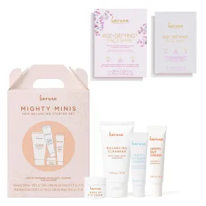 Karuna Mighty Minis Starter Set with Age-Defying  Face Mask, Anti-Aging Skincare Duo for Smoother, Firmer, and Hydrated Skin