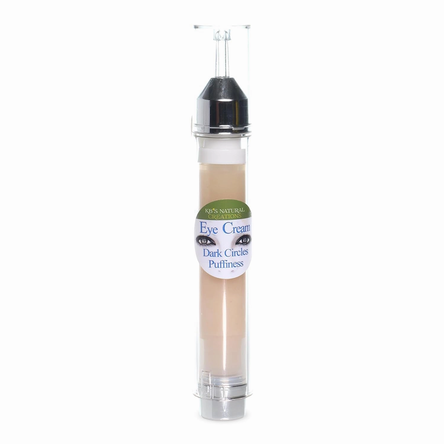 KBs Natural Creation Eye Serum - Targets Dark Circles, Under-Eye Puffiness, Crows Feet & Reduces Fine Lines & Wrinkles, Essential Eye Bags Treatment for Men & Women, Cucumber Scent, 10ml