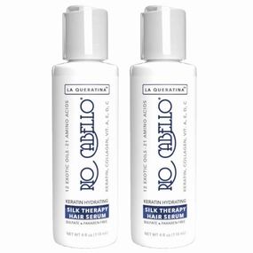 Keratin Hydrating Silk Therapy Hair Serum | Sulfate Free | Infused with Argan (Moroccan) Oil, 12 Exotic Oils, 21 Amino Acids, Biotin, Keratin, Collagen, & Vitamins | 4 oz (2), Off White