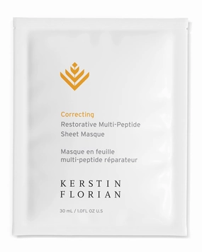 Kerstin Florian Restorative Multi-Peptide Sheet Masque | Hydrating & Firming Face Mask | Peptides & Hyaluronic Acid for Smooth, Radiant Skin | Advanced Sheet for Deep Absorption
