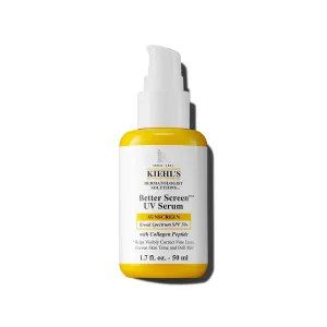 Kiehl's Better Screen UV Serum SPF 50 , Invisible Facial Sunscreen with Collagen Peptide, UV Filters to Shield UVA & UVB, Helps Correct Visible Signs of Aging, Boosts Skin Radiance