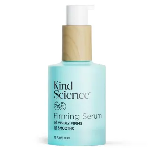 Kind Science Firming Face Serum for Women - Hyaluronic Acid Serum for Face Visibly Smooths Wrinkles - Bakuchiol Retinol Alternative with Peptides - Anti Aging Skin Care for Sensitive Skin, 1 fl oz