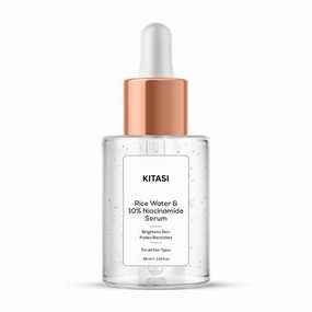 KITASI Rice Water and Niaci.nam.ide Face Serum, 30ml, Brightening and Pore Minimizing